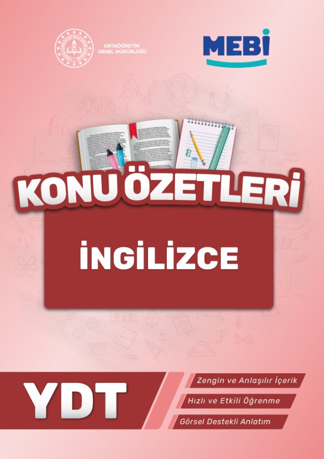 YDT İngilizce Konu Özeti (Renkli) Spiralli